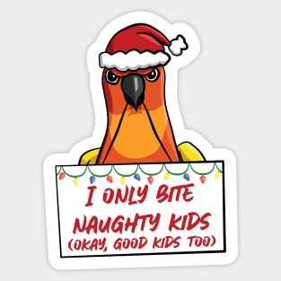 Only Bite Naughty Kids Sun Conure Sticker